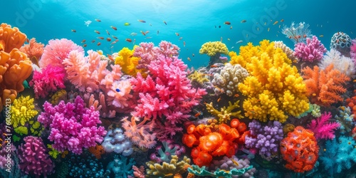 Barrier Reef  showcasing the diversity of colors and marine life