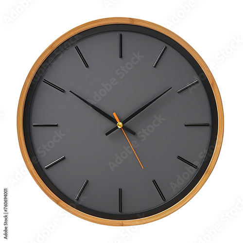 Wall clock isolated on white or transparent background