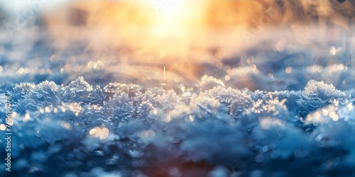Frosty Water Vapor in Closeup on a Sunny Winter Day. Concept Close-up Photography, Frosty Winter, Sunlight, Water Vapor, Nature Portrait