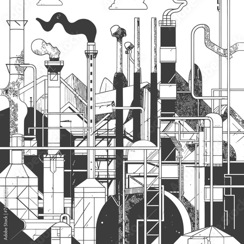 Outline illustration Celebration of International Workers Day or Labor Day Work happily and safely