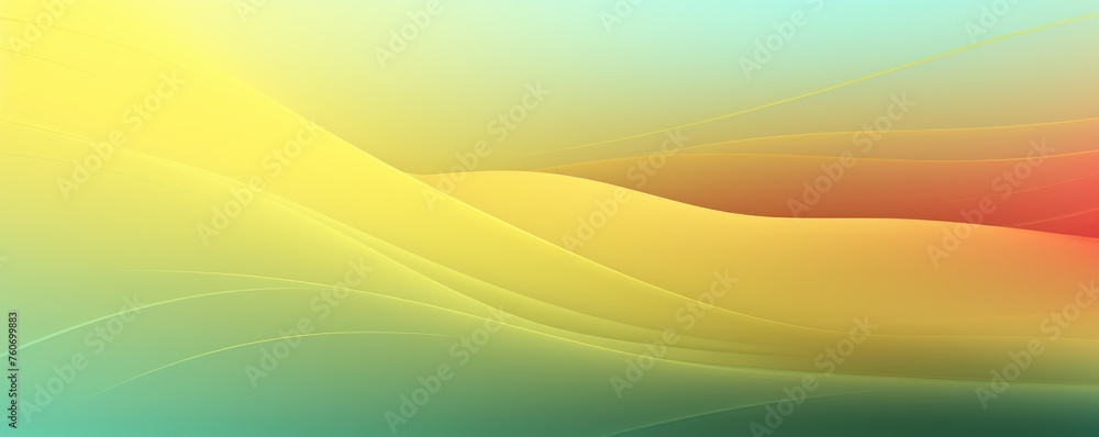 Green and yellow ombre background, in the style of delicate lines, shaped canvas