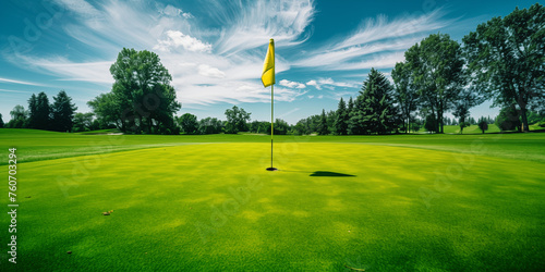 Golf putting green in summer © dkimages