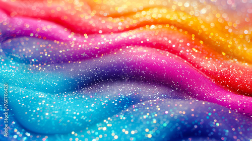LGBT rainbow liquid with glitter
