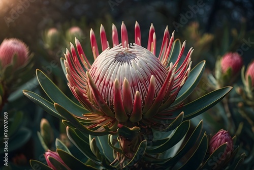 Protea, african plants, sugarbushes photo