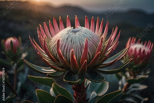 Protea, african plants, sugarbushes photo