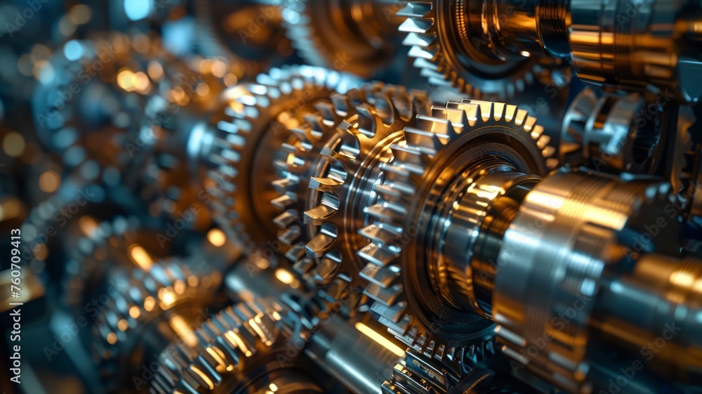 Precision of metallic gears captured with soft shadows Precision of metallic gears captured with soft shadows