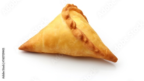 Fried Samosa Isolated on a White Background