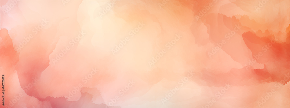 Soft Peach Watercolor Abstract Background