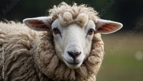 sheep with nature background