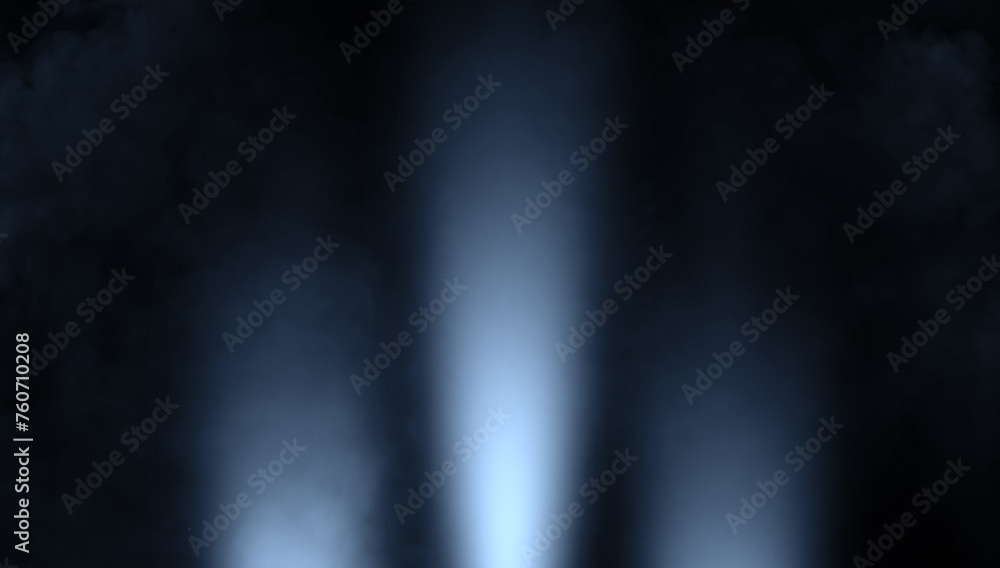 Spotlight on isolated background . Divine blue light through a dark fog. The rays beam light on the floor. Stock illustration. Spotlight on isolated background . Divine blue light through a dark fog. The rays beam light on the floor. Stock illustration.