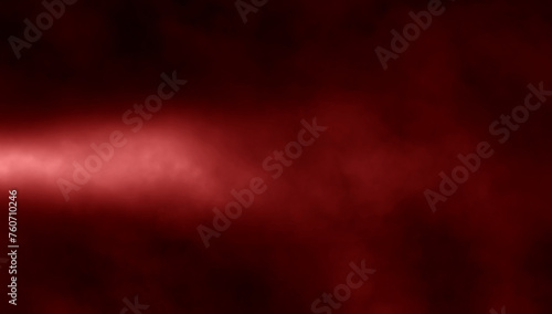 Spotlight on isolated background . Divine red light through a dark fog. The rays beam light on the floor. Stock illustration.