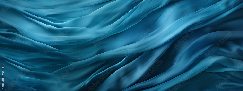 Fluid Blue Silk Fabric Texture for Elegant Background Fluid Blue Silk Fabric Texture for Elegant Background