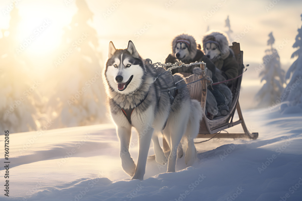 Sled Dogs, dogs running, huskies Sled Dogs, dogs running, huskies