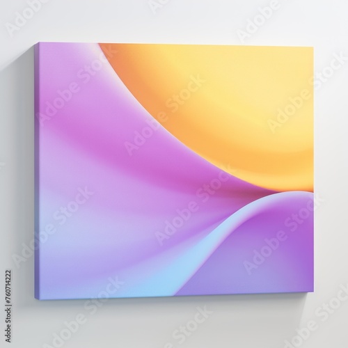 Lilac and yellow ombre background, in the style of delicate lines, shaped canvas