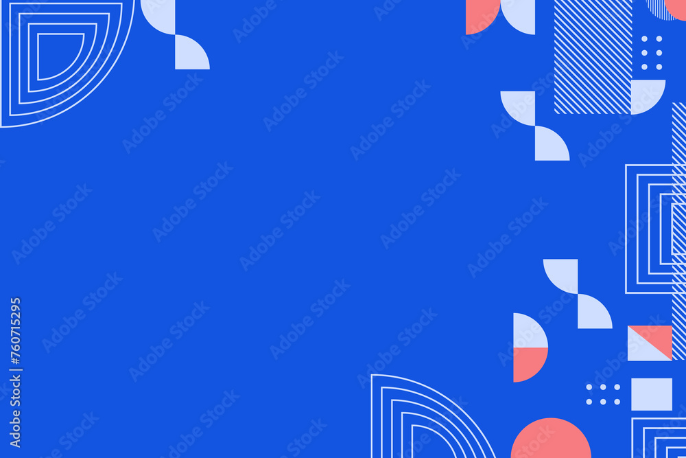 Obraz premium Blue Geometric abstract background design template