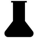 lab flask icon, simple vector design