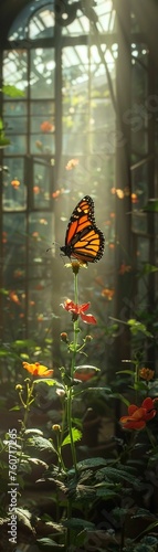 Butterfly rooftop greenhouse photo