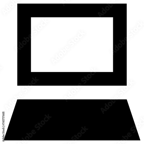 laptop icon, simple vector design photo