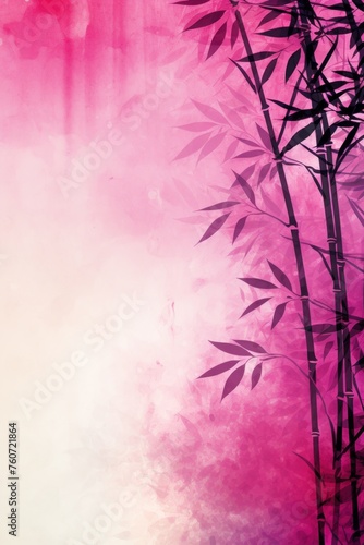 magenta bamboo background with grungy texture