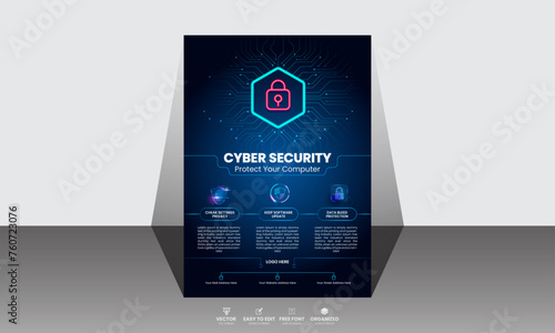 Simple and Minimal Cyber Sucurity Flyer Design.