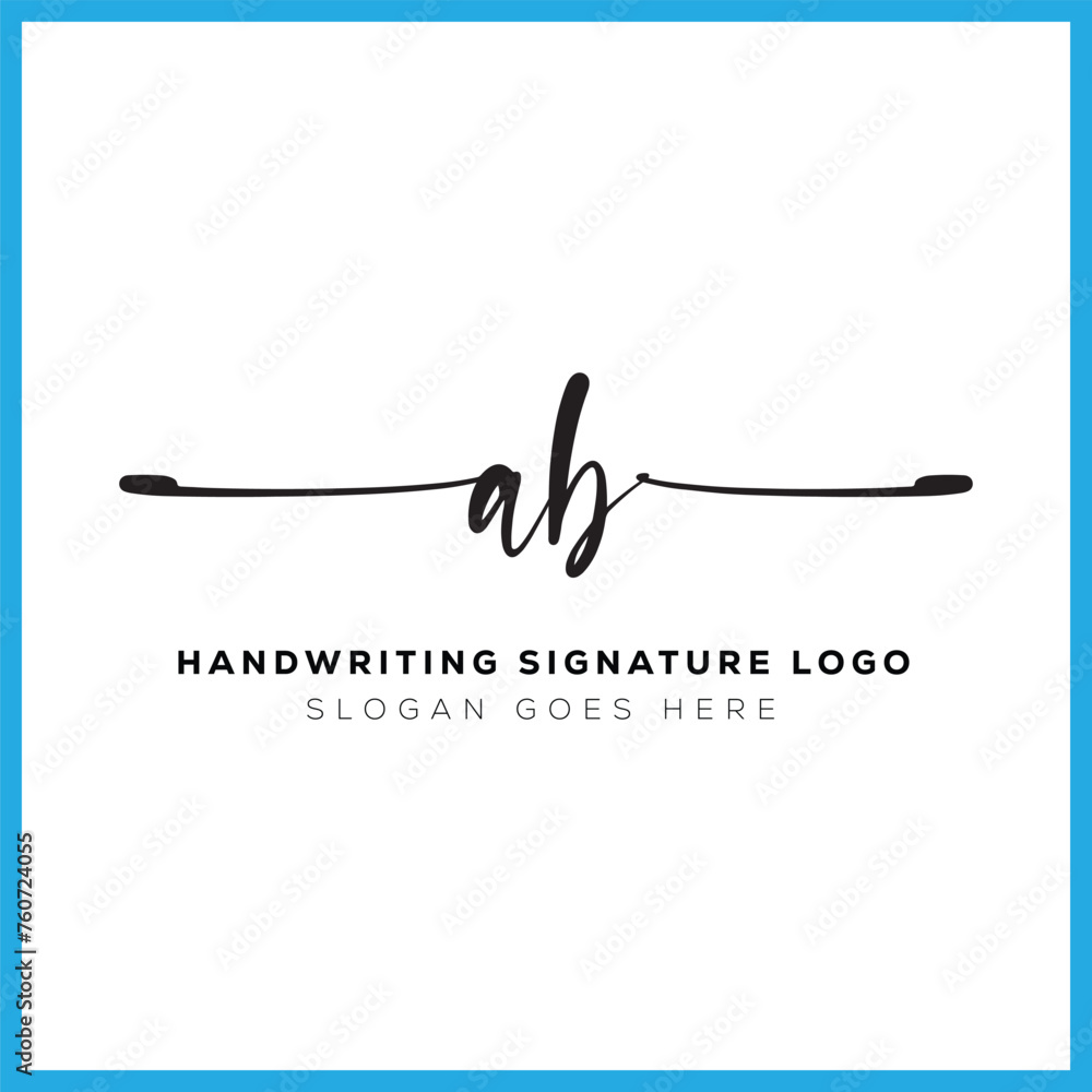 AB initials Handwriting signature logo. AB Hand drawn Calligraphy lettering Vector. AB letter real estate, beauty, photography letter logo design.