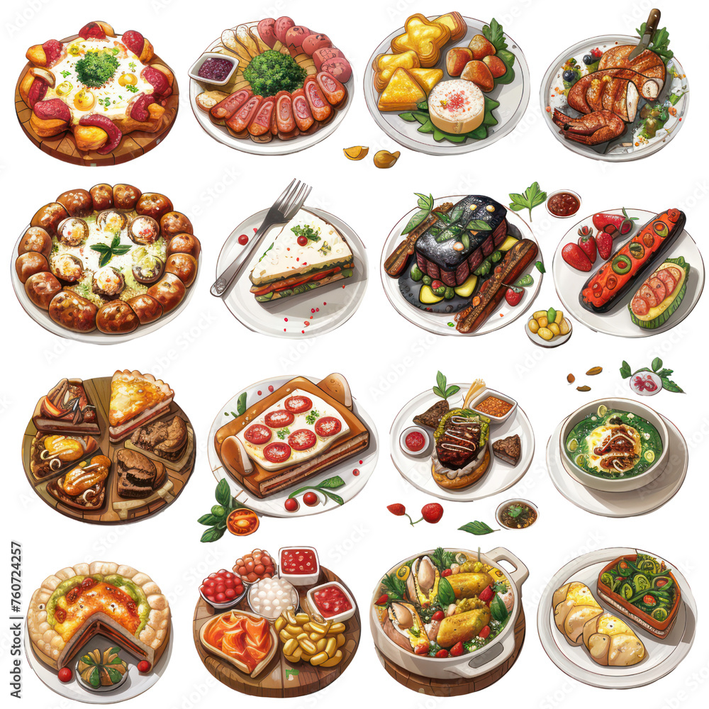 international food cartoon isolated on white background PNG transparent background international food cartoon isolated on white background PNG transparent background