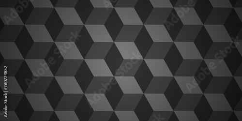 Abstract black and gray style minimal blank cubic. Geometric pattern illustration mosaic, square and triangle wallpaper. 