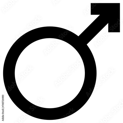 male sign icon, simple vector design photo