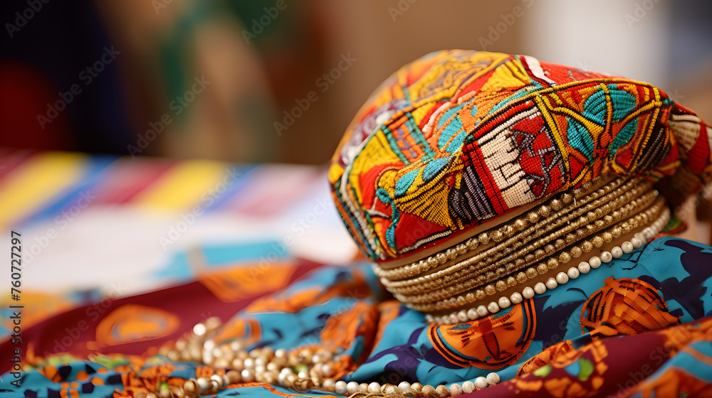 Aesthetic Display of DZ Traditional Attire and Accessories Encapsulating Cultural Diversity