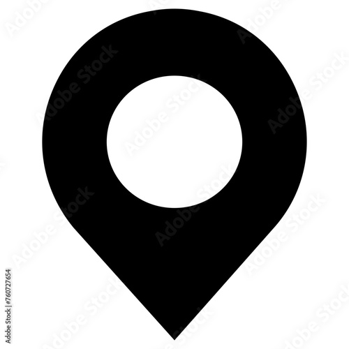 map pin icon, simple vector design