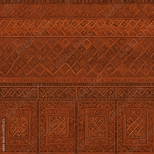 thai pattern on wall