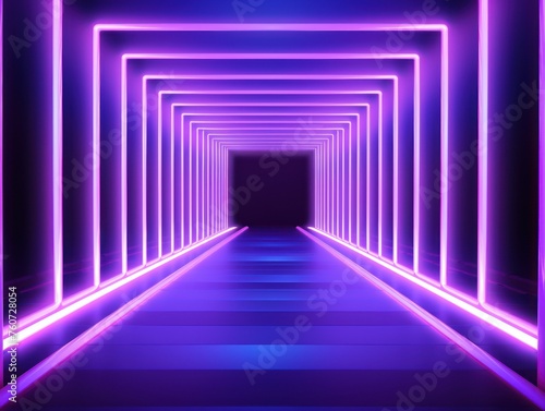 Mauve neon tunnel entrance path design seamless tunnel lighting neon linear strip backgrounds