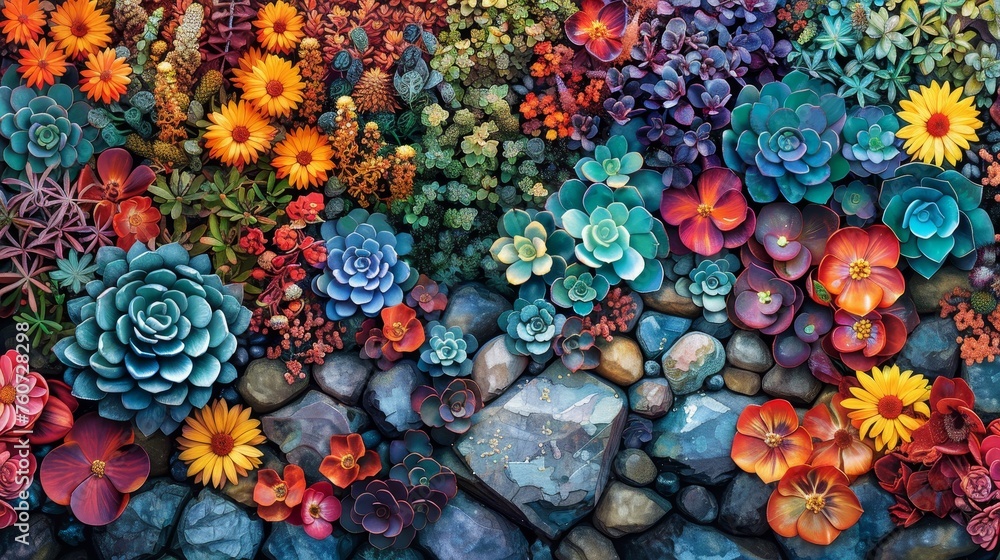 Fototapeta premium Illustrate the enchanting synergy between seeds and ground
