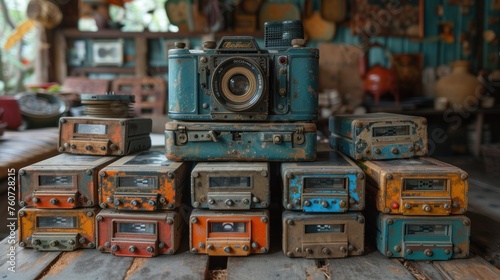 Vintage movie camera with Old style cassettes © KRIS