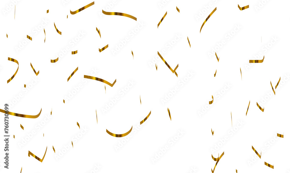 Obraz premium Doted and confetti golden glitter on transparent background. Shiny glittering dust. Gold glitter sparkle confetti that floats down falling. Vector illustration.