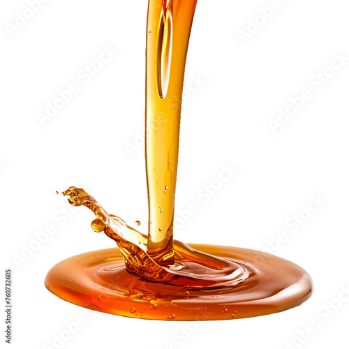 Floating syrup, transparent background, isolated image, generative AI