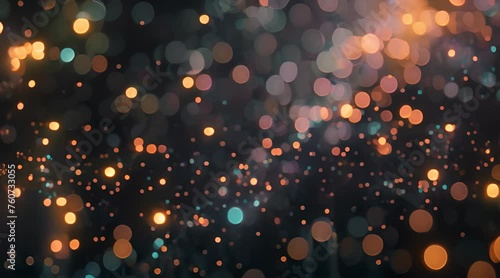 Abstract bokeh background of lights and glitter stars backdrop with colors photo