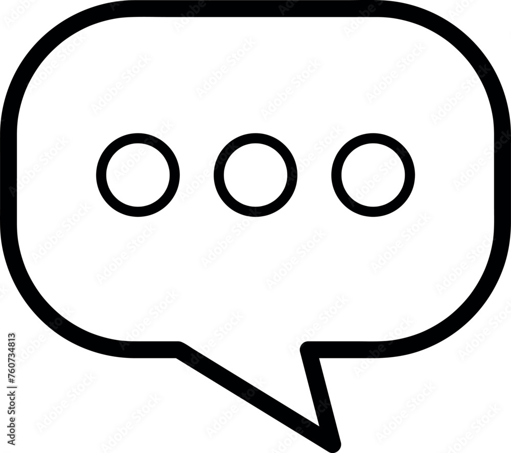globo de dialogo  que  muestra tres puntos que puede significar que esta escribiendo
