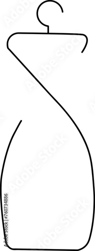maniquí del cuerpo de una mujer ideal para la costura o l indumentaria  