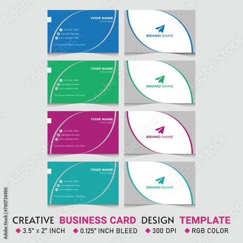 Minimalist Corporate Unique and Creative Vector EPS Business Card Template Design, Brand Identity, Corporate Identity, Company Identity, qr code design, Business Identity - Business Card 04