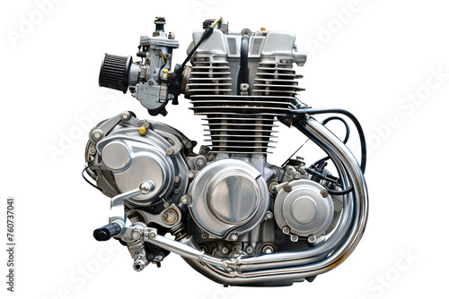 motorcycle engine on a transparent background