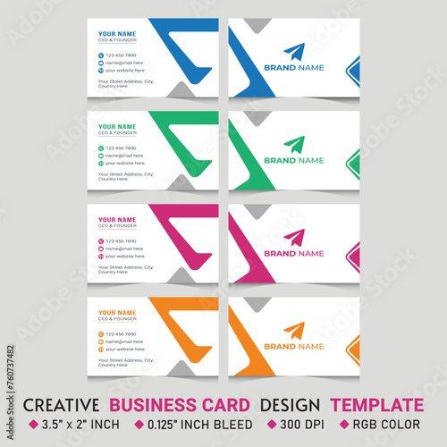 Minimalist Corporate Unique and Creative Vector EPS Business Card Template Design, Brand Identity, Corporate Identity, Company Identity, qr code design, Business Identity - Business Card 02
