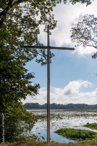 Arkansas Post National Memorial. Henri De Tonti established a trading post on Arkansas River near the Quapaw village of Osotouy. A cabin and large cross were erected. It was named 