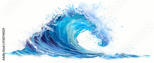 Water, blue water surface with wave isolated on a white background. Sea water surface cut out © Sabina Gahramanova