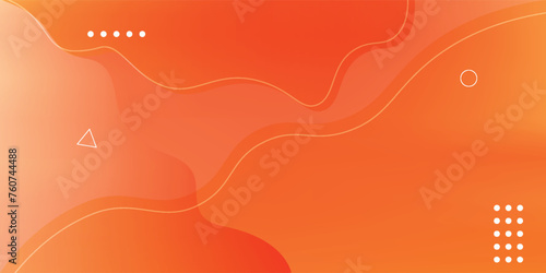 Bright orange abstract background with liquid shapes and dots pattern eps 10