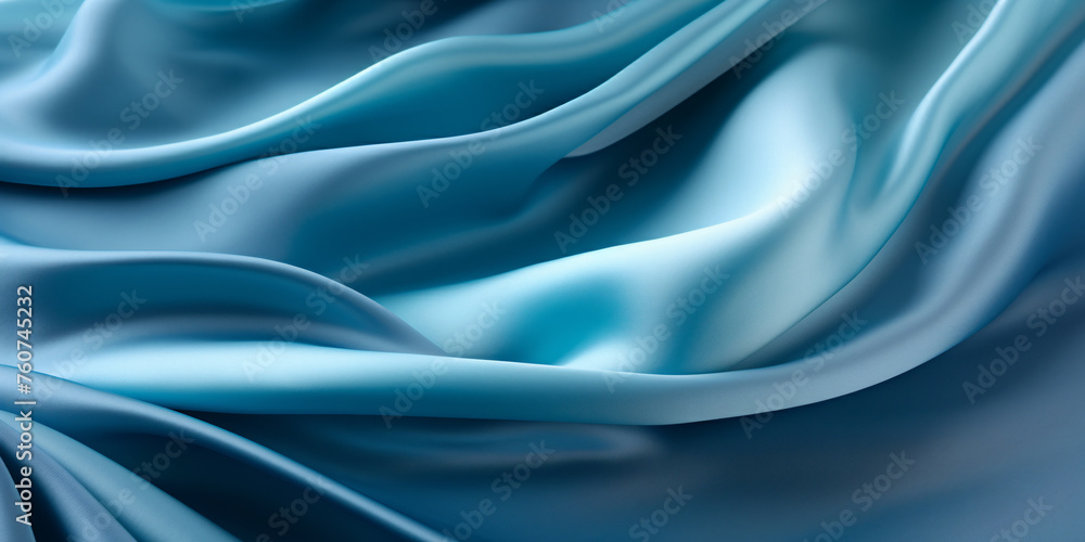 Shiny blue silk fabric background Shiny blue silk fabric background