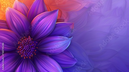 Flower on background, a depiction of amazing color. Blossoming and bright, it's a gorgeous natural decoration.