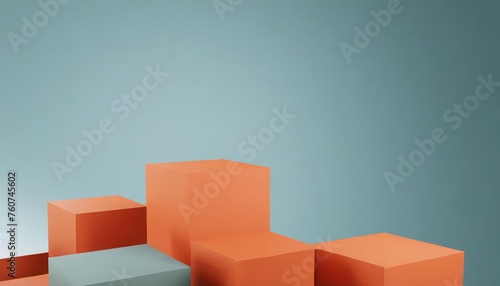 abstract minimal 3d rendering bright geometric background with cubes objects forms modern background design for presentations brands templates banners with empty space