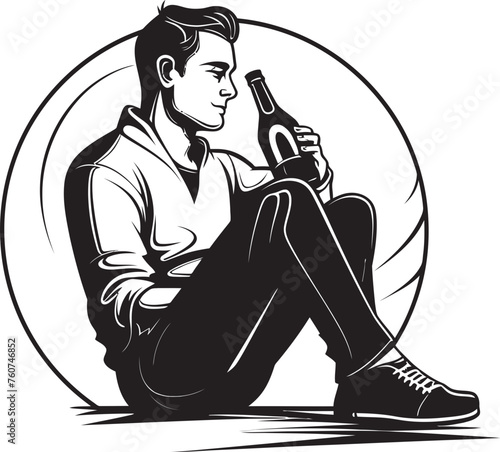 Spirit Sojourn Symbolic Alcohol Logo Booze and Beyond Vector Logo Concept