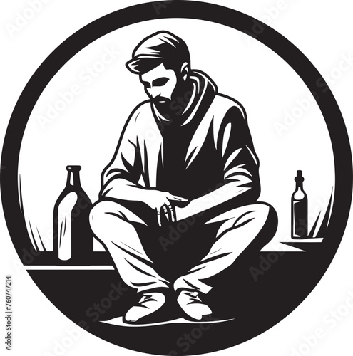 Spirit Sojourn Vector Logo Inspiration Booze and Beyond Symbolic Drinking Icon